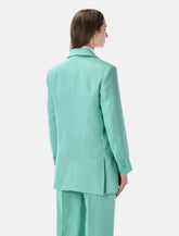 Max Mara Olimpia Chevron linen double-breasted blazer - | Spazio Pritelli