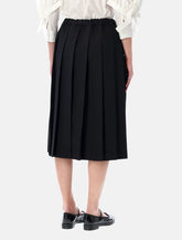 Comme des Garçons Girl black pleated midi skirt - | Spazio Pritelli