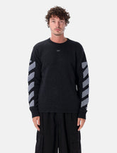 Off-White Diagonals fuzzy knit sweater - | Spazio Pritelli