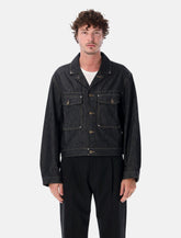 Lemaire studded denim trucker jacket - | Spazio Pritelli