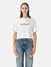 Off-White Flower cropped t-shirt - | Spazio Pritelli