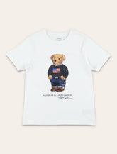 Polo Ralph Lauren boy's Polo Bear white cotton T-shirt - | Spazio Pritelli