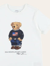Polo Ralph Lauren boy's Polo Bear white cotton T-shirt - | Spazio Pritelli