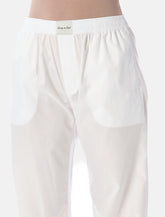 Sporty & Rich white Signature NY pyjama pants - | Spazio Pritelli
