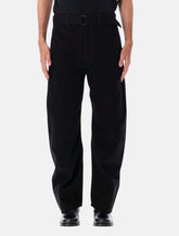 Lemaire Twisted Belted black denim pants - | Spazio Pritelli