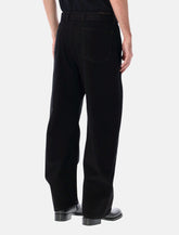 Lemaire Twisted Belted black denim pants - | Spazio Pritelli