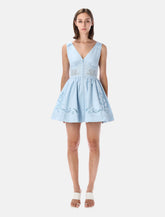 Self-Portrait cotton embroidered mini dress - | Spazio Pritelli