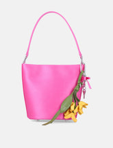 Self-Portrait pink satin bucket bag - | Spazio Pritelli