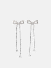Self-Portrait woman's crystal bow earrings - | Spazio Pritelli