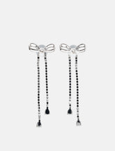 Self-Portrait woman's crystal bow earrings - | Spazio Pritelli