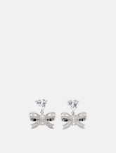 Self-Portrait woman's crystal heart earrings - | Spazio Pritelli