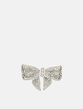 Self-Portrait woman's crystal bow hair clip - | Spazio Pritelli