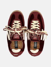Puraai 6.02 Panther velvet wine sneakers - | Spazio Pritelli