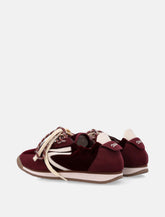 Puraai 6.02 Panther velvet wine sneakers - | Spazio Pritelli