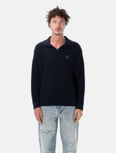 Maison Kitsuné Fox Head ribbed polo jumper - | Spazio Pritelli