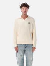 Maison Kitsuné Fox Head ribbed polo jumper - | Spazio Pritelli