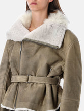 Rick Owens Cropped Flight shearling jacket - | Spazio Pritelli