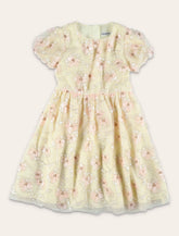 Self-Portrait embellished flower tulle girl's dress - | Spazio Pritelli