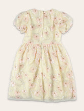 Self-Portrait embellished flower tulle girl's dress - | Spazio Pritelli