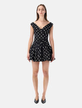 Self-Portrait black polka dot mini dress - | Spazio Pritelli
