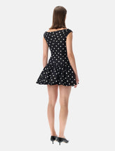 Self-Portrait black polka dot mini dress - | Spazio Pritelli