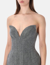 Self-Portrait grey bandeau mini dress - | Spazio Pritelli
