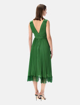 Self-Portrait green chiffon midi dress - | Spazio Pritelli
