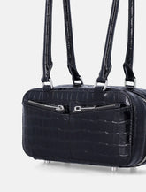 Mini Bag croc nera Self-Portrait - | Spazio Pritelli
