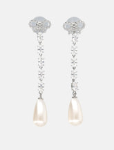Self-Portrait Bow Pearl Droplet earrings - | Spazio Pritelli