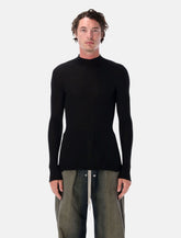Rick Owens Ribbed Lupetto Wool Turtleneck Sweater - | Spazio Pritelli