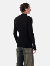 Rick Owens Ribbed Lupetto Wool Turtleneck Sweater - | Spazio Pritelli