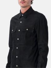 Rick Owens leather nappa overshirt - | Spazio Pritelli