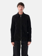 Rick Owens Brad suede leather jacket - | Spazio Pritelli