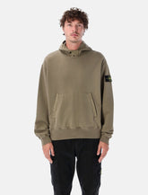 Stone Island brushed organic cotton hoodie - | Spazio Pritelli