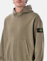 Stone Island brushed organic cotton hoodie - | Spazio Pritelli