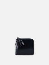 Comme des Garçons Wallet black glossy leather zip wallet - | Spazio Pritelli