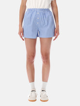 Sporty & Rich blue striped boxer shorts - | Spazio Pritelli