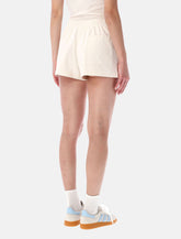 Sporty & Rich off-white cotton varsity shorts - | Spazio Pritelli