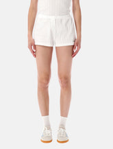 Sporty & Rich pointelle logo shorts - | Spazio Pritelli