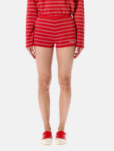 Sporty & Rich Signature Logo shorts - ruby - | Spazio Pritelli