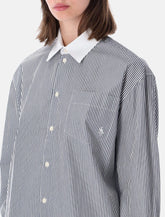 Sporty & Rich Oversized poplin shirt - white blue - | Spazio Pritelli