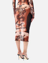 Jean Paul Gaultier Re-Edition Safe Sex Tattoo mesh skirt - | Spazio Pritelli
