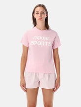 Sporty & Rich J’adore pink baby tee - | Spazio Pritelli