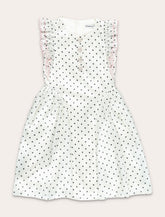 Self-Portrait polka dot frill girl's dress - | Spazio Pritelli