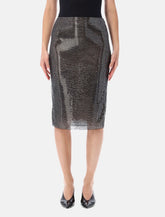 Self-Portrait rhinestone midi skirt - | Spazio Pritelli