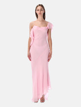Self-Portrait Georgette frill maxi dress - | Spazio Pritelli