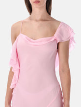 Self-Portrait Georgette frill maxi dress - | Spazio Pritelli