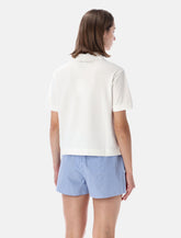 Sporty & Rich white NY Crest pique polo - | Spazio Pritelli