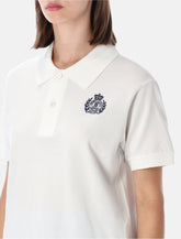 Sporty & Rich white NY Crest pique polo - | Spazio Pritelli