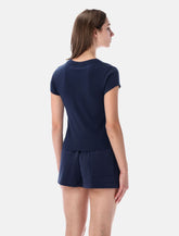 Sporty & Rich navy varsity slim t-shirt - | Spazio Pritelli